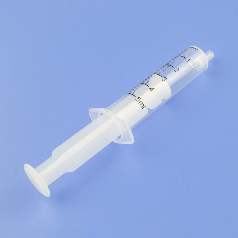 SHAOTONG 5 ml Syringes, Luer Slip Syringe without Needle No Rubber Plunger, Reduce Mess, for Refilling, Measuring Liquids, Essential Oils, E-Liquids, Pet Feeding or Glue Applicator 5ML/CC 20