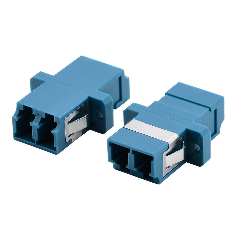 LC Fiber Optic Adapter - LC to LC Duplex Singlemode Coupler - 5 Pack - Blue