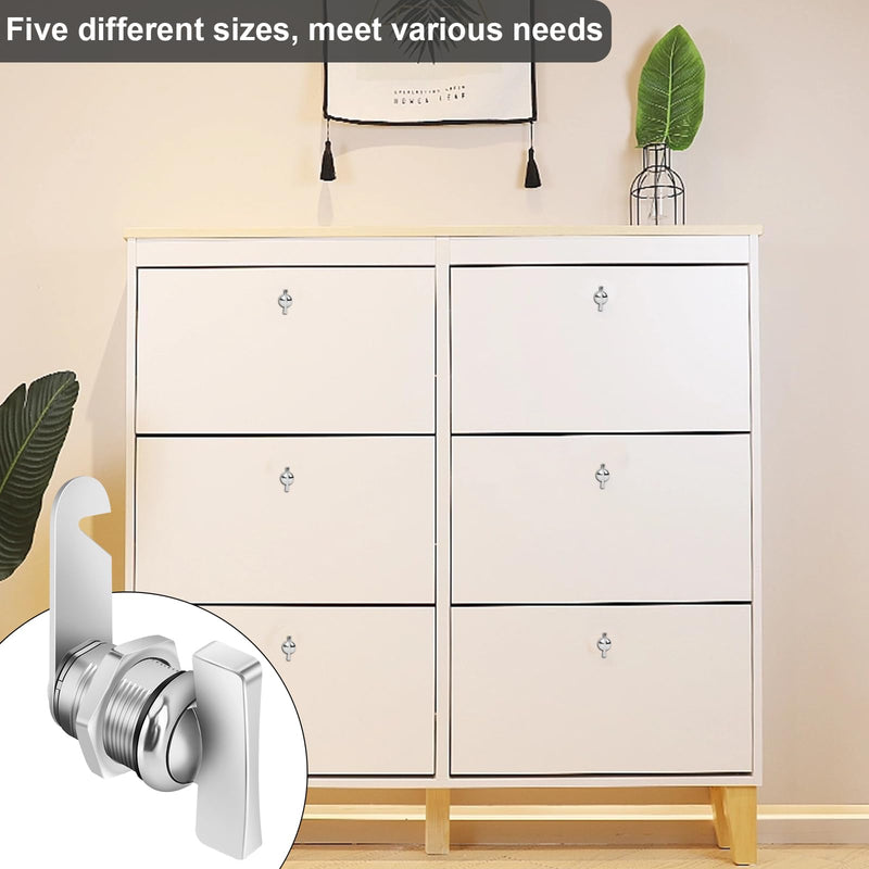 Cam Lock Thumb Operated Cabinet Locks, 7/8" Cylinder Fits on 9/16'' Max Panel Thickness Non-Locking Compartment Lock for RV Storage, Camper, Vehicles, Files Drawers (7/8 Inch 6Pcs) 7/8 Inch 6Pcs