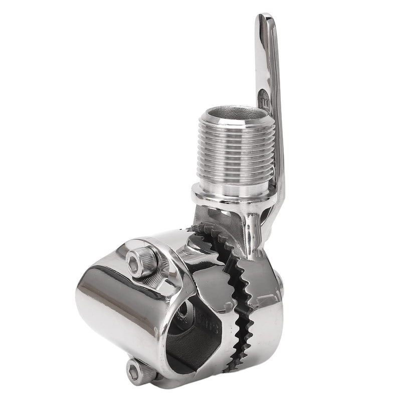 Marine Antenna Mount, High Strength 316 Stainless Steel Antenna Mount Adjustable Base Mounts Ratchet Fit for 7 to 8 to 1in Rails