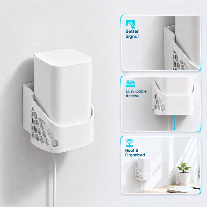 Wall Mount Bracket for Xfinity Comcast XB8 Modems, Space-Saving Holder for Home & Office, Secure Mounting Solution, Improves Airflow, Easy to Install