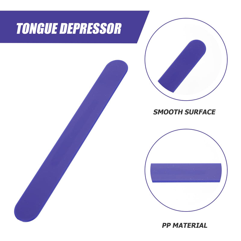25pcs Spatula Depressors Bulk Plastic Stirring Sticks Plastic Sticks Oral Cavity Depressors Clinic 14.5X1.8CM Dark Blue