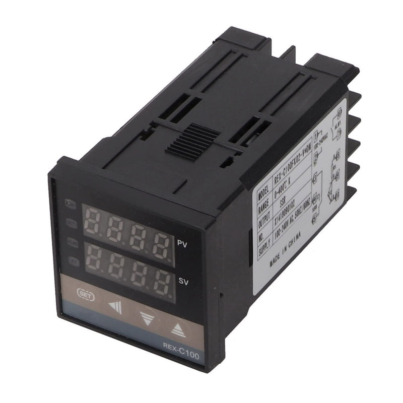 Oumefar 0 to 400°C REX-C100FK02-V*DN Max25A SSR Temperature Thermostat Controller Kit for Water Tanks