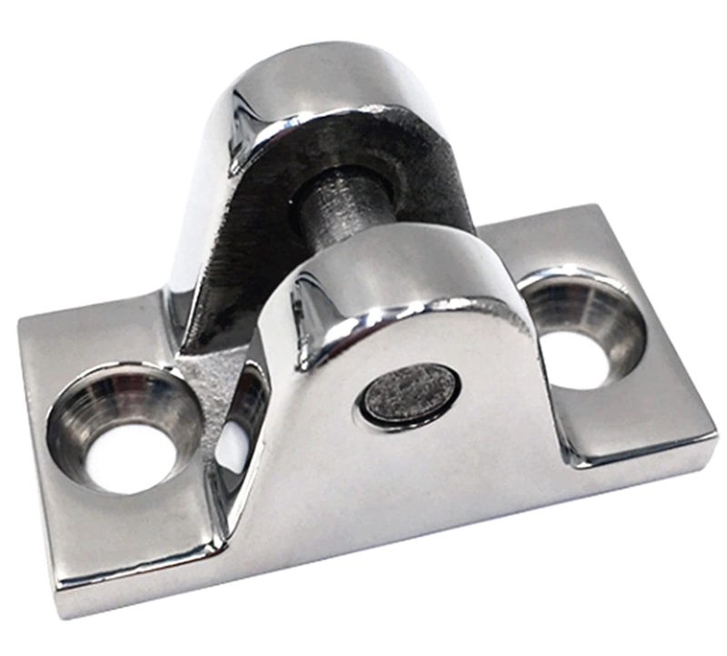 NRC&XRC Marine Grade 316 Stainless Steel Mirror Polished Marine Bimini Boat Top Side Mount Deck Hinge Fitting Hardware