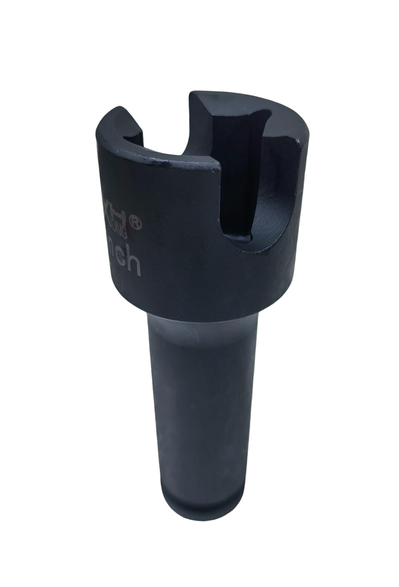 1/2-Inch Drive Multi-Purpose Lineman Deep Socket, Fits 1 inch 4-point Square Nuts, with 3/4 inch Slot for Eye Bolts, J-hooks, Hot-line Clamps, and Grounding Clamps