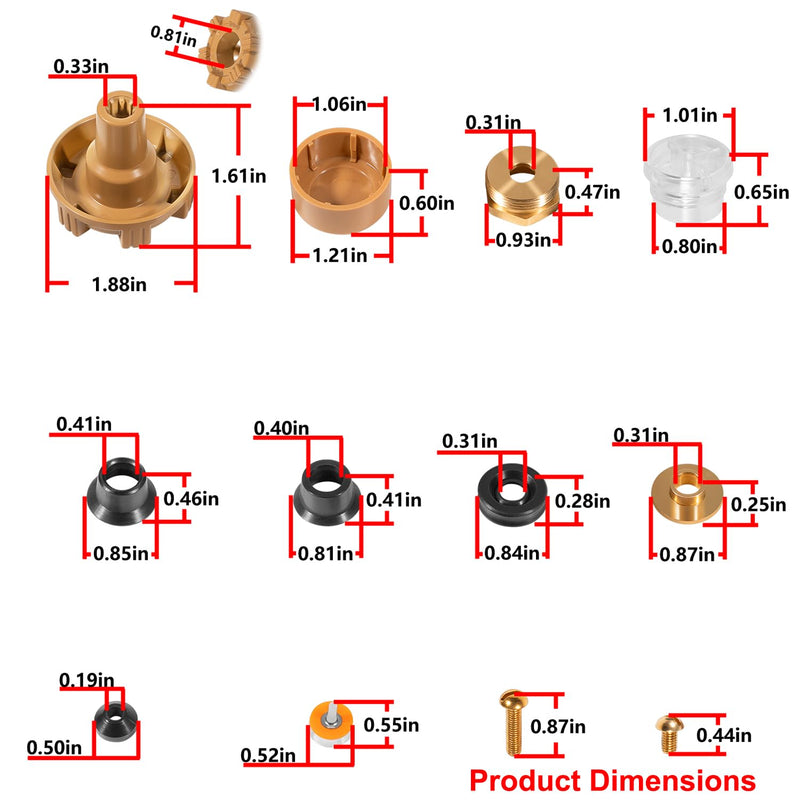 RK-17MH Repair Kit Metal Handle,Outside Faucet,Compatible with Woodford Model 17 RK-17MH