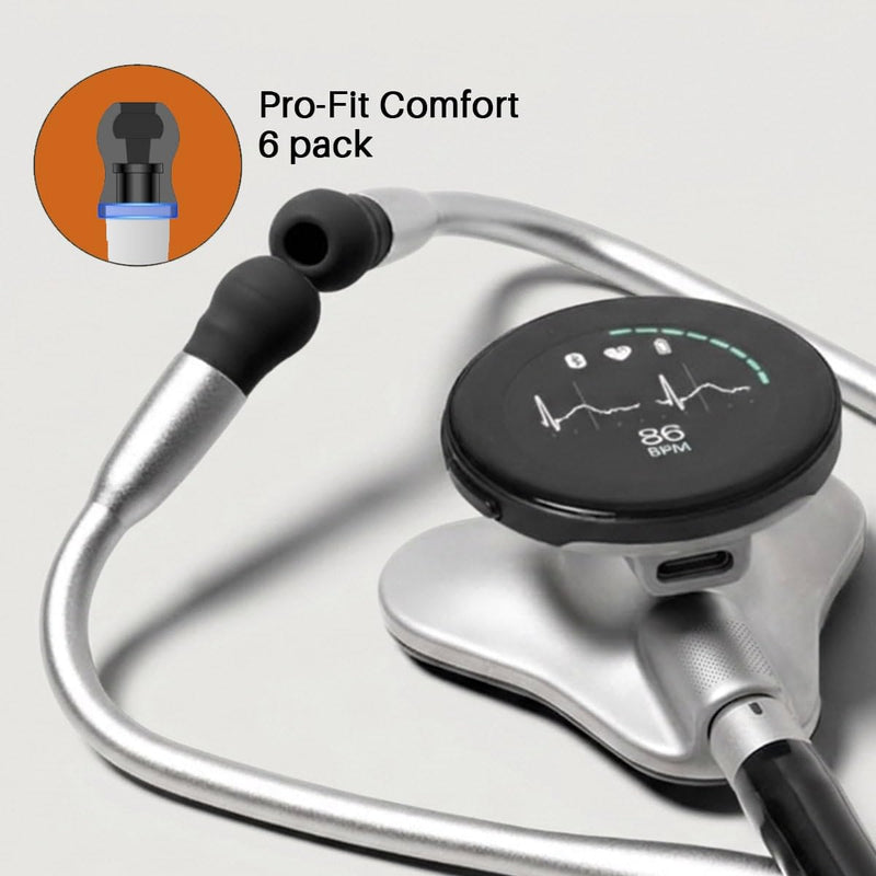 13-in-1 Protection Kit for Eko Core 500 Digital Stethoscope - 4 Pack Nano TPU Screen Protectors, 3 Silicone Cases with Dustproof Plugs & 6 Ear Tips - Eko Stethoscope Accessories