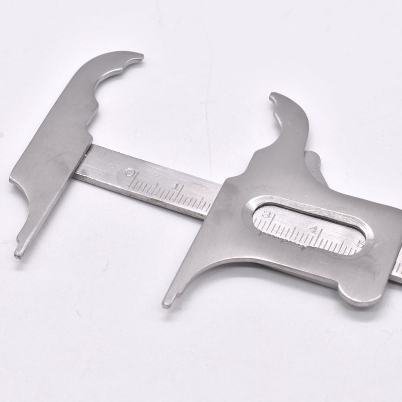 1 Pack Dental Vernier Caliper, Dental orthodontic Stainless Steel Measuring Ruler for Outer Diameter,Inner Diameter,Depth and Width Measurements,100mm/3.9Inch