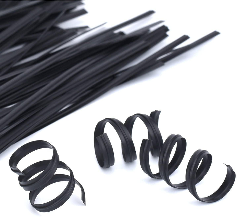 400 Pcs Twist Ties for Bags 5" Cable Ties Bag Twist Ties for Cord Twist Bread Ties Reusable Black Plastic Coated Ties Twist Ties Heavy Duty Bread Ties Wire Twist Ties for Household and Office Use 400 PCS