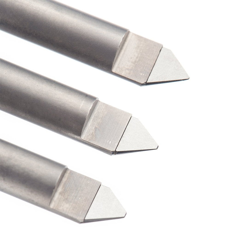 HUHAO 40 Degree 0.2mm Tip Diamond Engraving Bit Stone Tools 6mm Shank CNC End Milling Cutter Marble PCD Engraver Hard Granite Lettering Carving (3682)