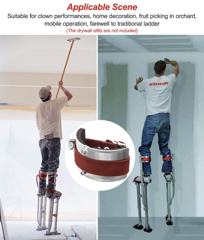 2 PCS Drywall Stilt Replacement Parts, Leg Straps Kit for Stilts, Leg Fixing for Plastering, Painting and Wiring 2