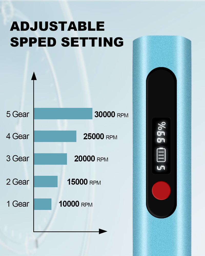 Engraving Pen, Upgrade 30000RPM Adjustable Engraver Pen Tool, Cordless Engraver Pen USB Rechargeable for Metal, Wood, Glass, Plastic & All Materials, Cool Christmas Gift Ideas, Craft Kits for Adults