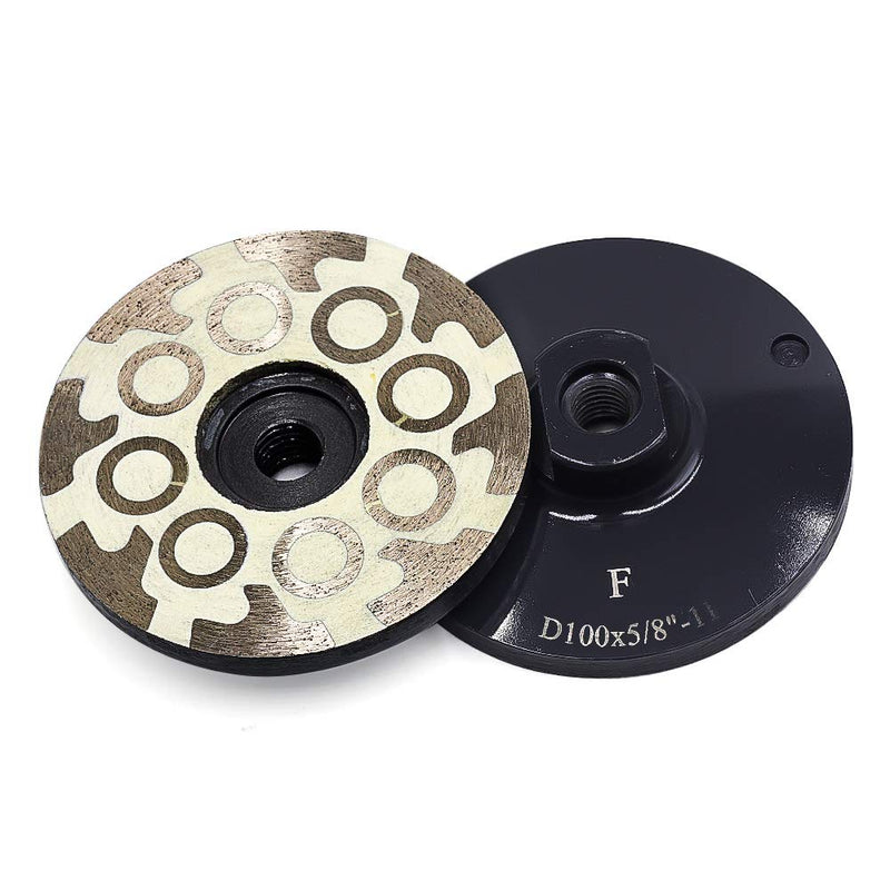 4" Diamond Cup Wheel Resin Diamond Grinding Cup Wheel Fine Grit with Thread 5/8“-11 for Grinding Stone Concrete and Tiles