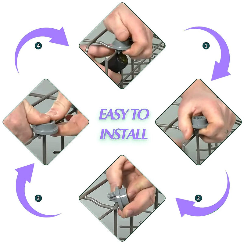 DD66-00023A DD61-00222A Dishwasher Wheels Lower Upper Rack Roller (4-Pack) - Compatible Replacement for Samsung Dishwasher 4