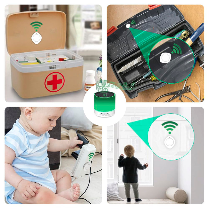 Door Alarm Chime When Opened, No Wiring or Subscription, 14 Chimes, 4 Volume with Mute, 3W Speaker for Clear Sound, LED Alert, Low Battery Warning, Strong Adhesive Tape for Easy Install on Any Door 4 Sensors + 1 Receiver