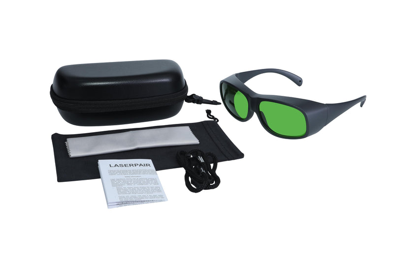LaserPair Dental Laser Safety Glasses for 450&650&980nm Diode Lasers, red beam visible Black