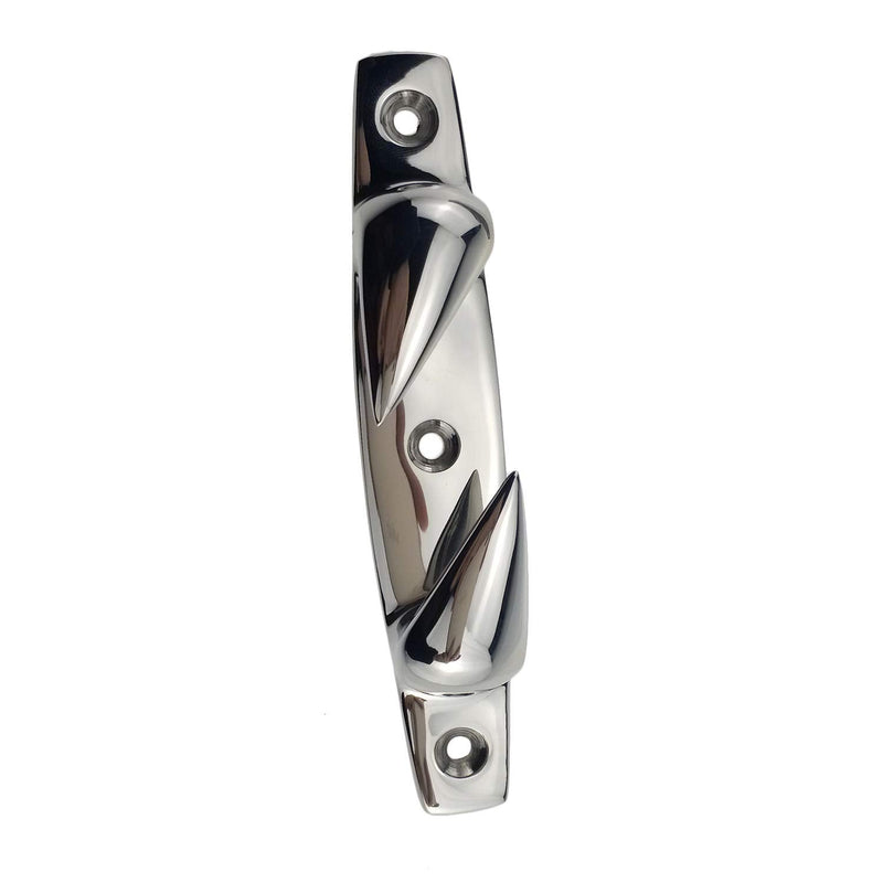Heavy Dudy Marine Grade 316 Stainless 2PCS of Right and Left 3 Holes 4-1/2"(119mm) or 6"(152mm) Boat Angled Bow Chocks Yacht Deck Dock Mooring Rope Cleat Chock 152mm(6in)