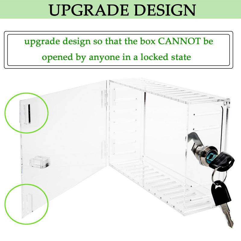 Thermostat Lock Box with Key Thermostat Lock Box Large Thermostat Cover with Lock Universal Clear Thermostat Guard for Thermostats on Wall Fits Thermostat 6.5''*4.72''*2.2'' or Smaller