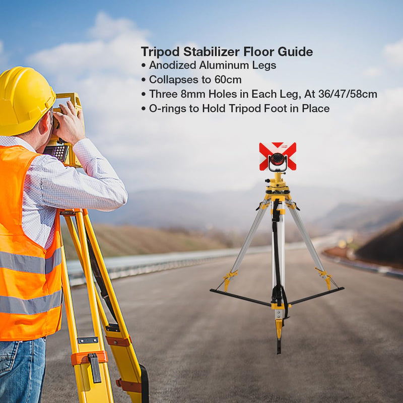 Foldable Survey Tripod Stabilizer Floor Guide, Light Weight Stabilizer, Leveling Kit Tripod Accessories Static Stabilizer Tool - Reliable Companion for Precision Measurements (1 Pcs) 1