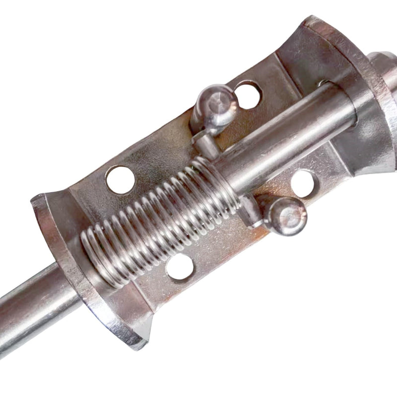 Spring-Loaded Door Latch, 12mm Solid 304 Stainless Steel Heavy-Duty Latch, Safety Bucket Bolt Latch Door Cabinet Hinge (Length: 220mm) Length: 220mm