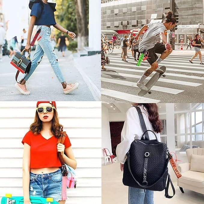 AllStyle By Patel Compatible Wristlet Strap for Key, Classic Hand Wrist Keychain Lanyard Key Chain Holder for Men and Women Nylon Black + Nylon Black 2