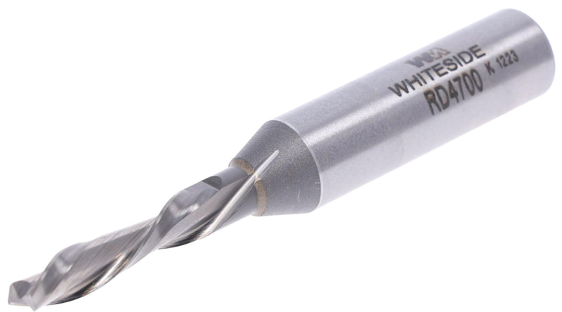 Whiteside Router Bits RD4700 Standard Spiral Bit with Down Cut Solid Carbide 1/4-Inch Cutting Diameter and 1-Inch Cutting Length