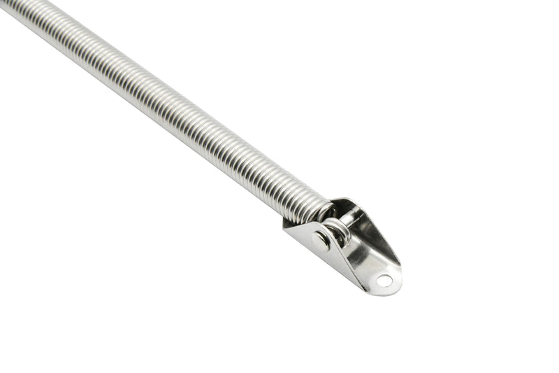 Vinland Marine 304 Stainless Steel Hatch Support Spring 8-2/5" & 10" w/Retaining Cable, Porthole Cabinet Spring Arm Boat Door Hatch Lid Support Boat Windshield Support Stay Adjuster Boat Tackle Hatch Triangular end plate, no cable, 1 Unit