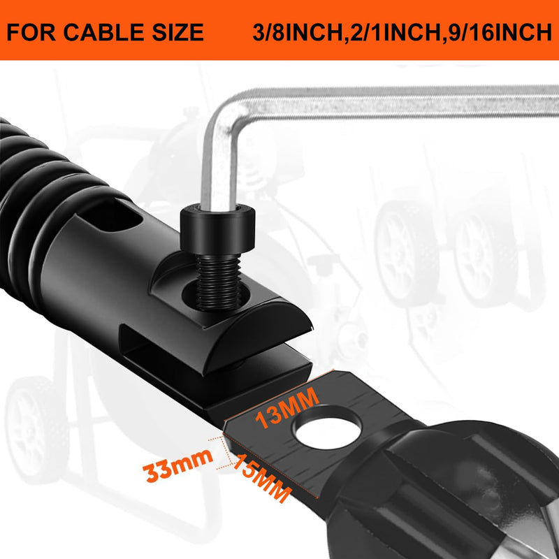 6-Blade Drain Snake Attachment (Fits 3/8"-5/8" Sewer Snake Cables)–Heavy Duty Root & Grease Cutter with Ultra-Rustproof Electroplated Coating CNC Steel Construction
