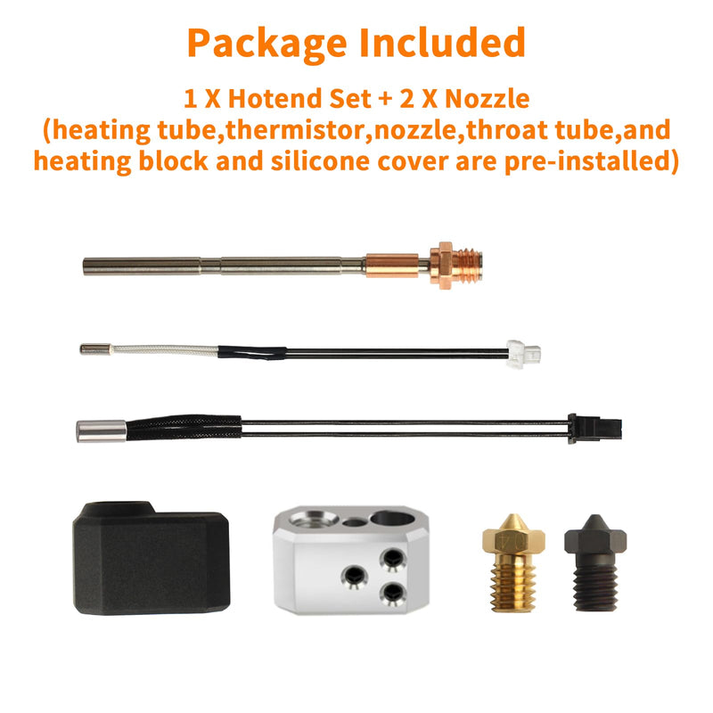 PrusaMK4 XL Hotend Replacement - 3D Printer Accessories: Nextruder Adapter Seperation with Heater Block Silicone Cover Nozzle 0.4mm 100K Thermistor Heating Ceramic Drop in Stock Print Head