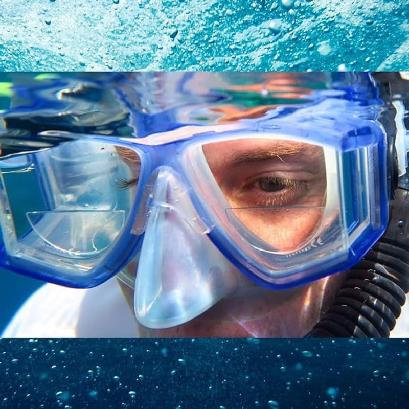 Calabria Hydrotac Dive OPTX 20/20 Stick On Bifocal Lenses Used for Scuba Masks/Diving Goggles Magnifying Bi-Focal Stickers Clear - 1 Pack (1 Pair - 2 Lenses) 2.5 x