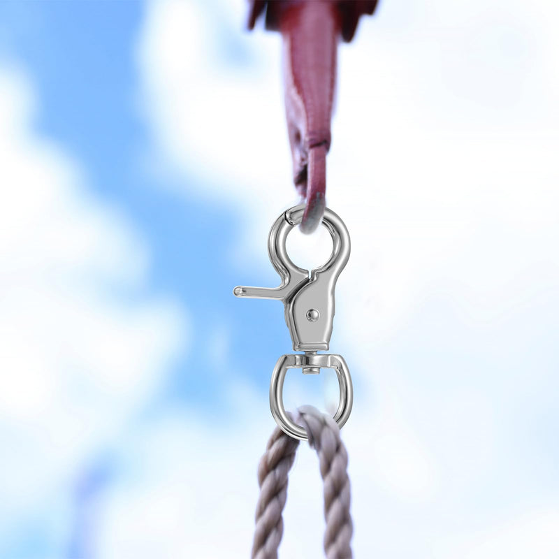 10PCS Trigger Snap Hooks, Heavy Duty Swivel Snap Hook Metal Clasps Lanyard Clips 360 Degree Swivel Spring Buckle for Dog Leash Keychain Flag Pole Bird Feeders