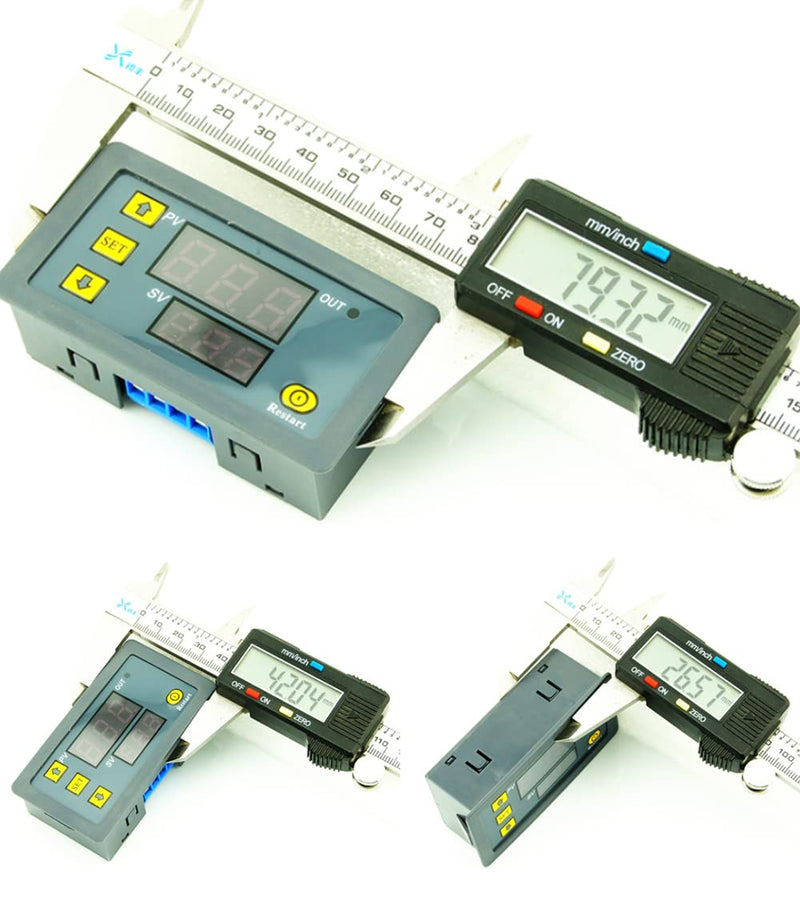Programmable Cycle Timer Switch Timer Delay Relay LED Digital Display Timing Module (1Piece, DC12V) Small 12