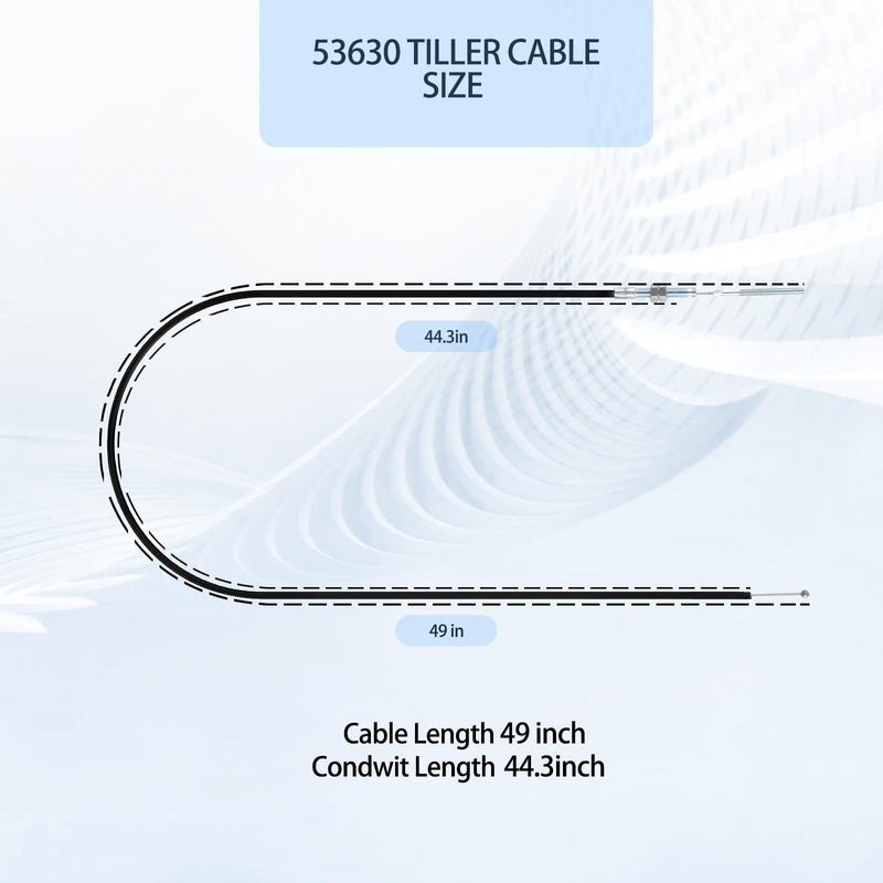53630 Tiller Cable Suitable for Earthquake Rear Tine Tillers 5055 5055C 6015B 6015V 6065VEC 7055 7055C 3200, 39" Sheath Forward Reverse Cable Replace Parts