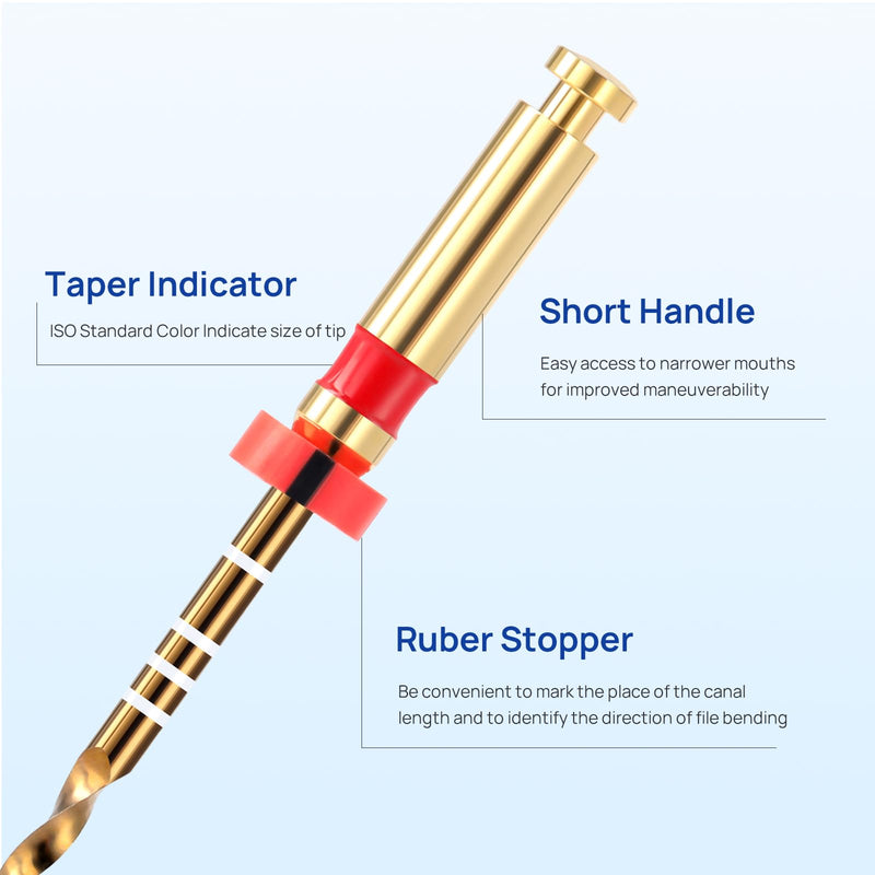 JMU PT-G Super Files,Niti Rotary Files SX(19mm), S1, S2, F1, F2, F3(25mm),Sequence File,6 Pcs/Pack SX (25mm) 1