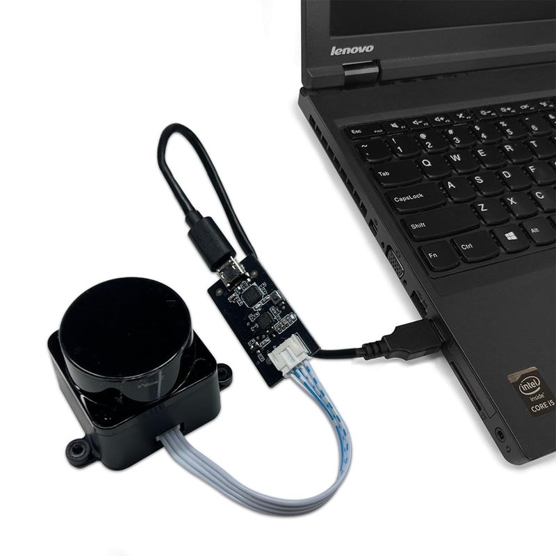 WayPonDEV FHL-LD19 360 Degree 2D Lidar Distance Sensor Kit, 10Hz Scan Rate and 12m Distance Lidar Scanner Module for Smart Obstacle/Robot/Maker Education Indoor/Outdoor