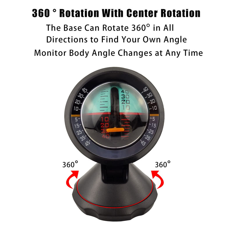 Adjustable Ball Compass with Slope Meter, Car Slope Indicator Automotive Inclinometer Gradient Balancer Tool for Car Marine Boat Ship
