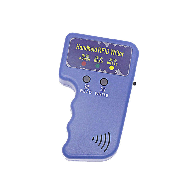 Handheld 125khz Copier RFID Smart ID Card Duplicator Used for T5577 or EM4305+5pcs ID rewrite Cards +ID Leather Key Fob 2pcs