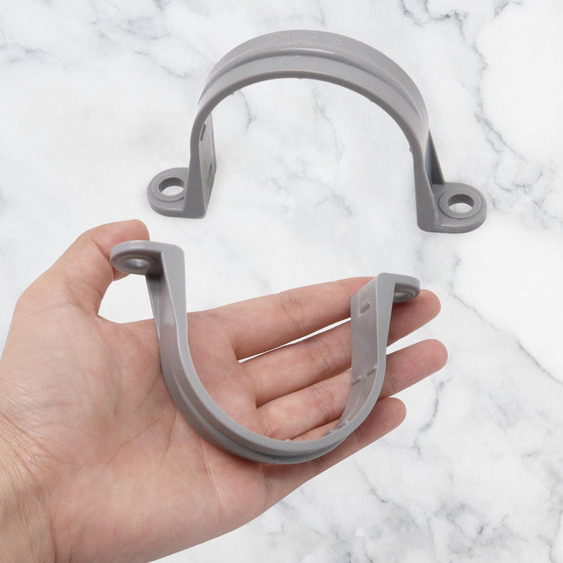 2 Inch PVC Pipe Strap, 2-Holes Conduit Pipe Clamps Plastic Pipe Supports (10 Pcs) 10 2 inch
