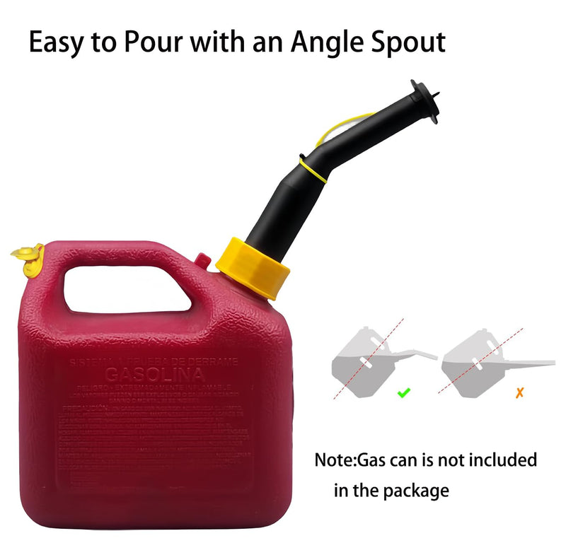Gas Can Spout Replacement Universal Kit Leakproof Angle Nozzles Gasket Filter Screen Vent Cap Drill Bit for Old Style Gas Can Compatible with Midwest Blitz Gott Rubbermaind Essence Scepter Pack of 3