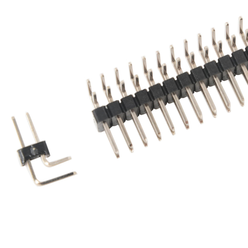 20Pcs 2.54mm 2 x 40-pin Breakaway Double Row Right Angle PCB Pin Headers Connector for Prototype Shield