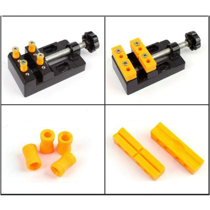 Mini Bench Vice Clamp Mini Flat Clamp Opening Parallel Table Vise for Watch Repairing Sculpture Craft Jewelry DIY Carving Tool