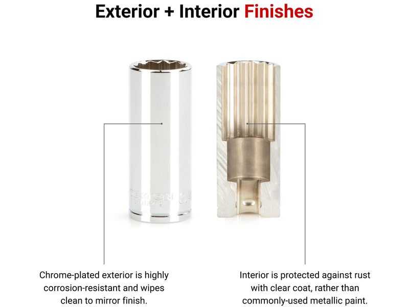 TEKTON 3/8 Inch Drive x 24 mm Deep 12-Point Socket | SHD13324