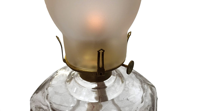 B&P Lamp® 3 Inch by 10 Inch Regular Style Glass Lamp Chimney with 3/4 Frosted Design for Vintage and Antique Style Lamps