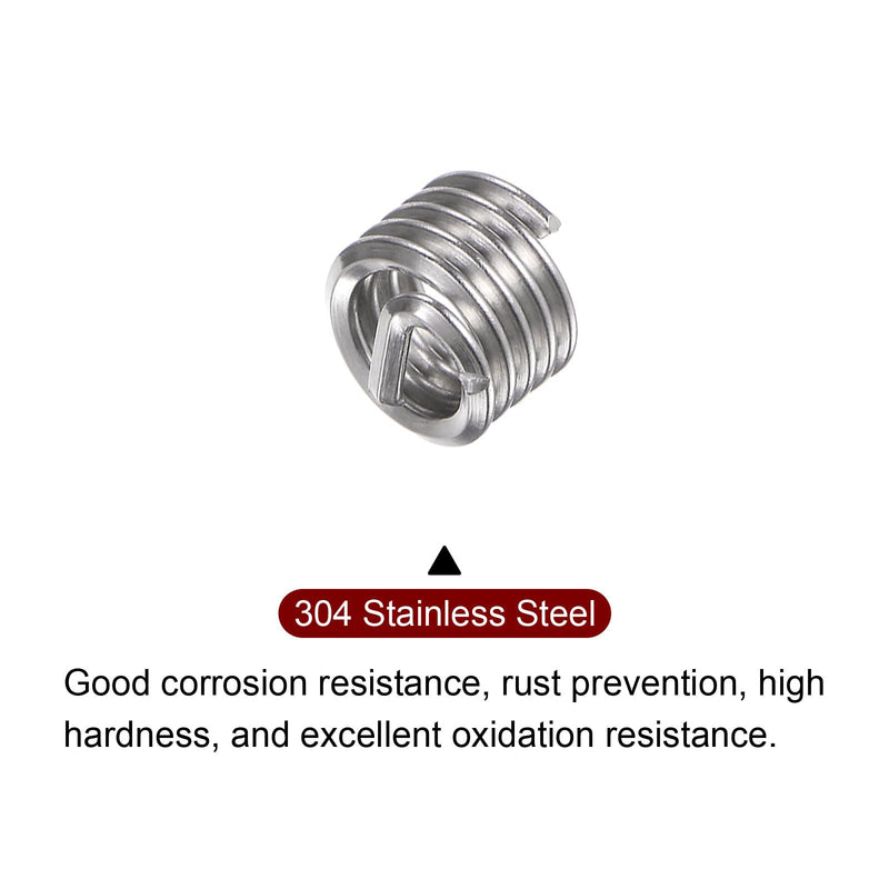 HARFINGTON 25pcs Threaded Inserts 4-40 UNC 1.5D (4.35mm) Helical 304 Stainless Steel Coiled Wire Thread Sleeve for Plastic Wood Thread Repair - NewNest Australia
