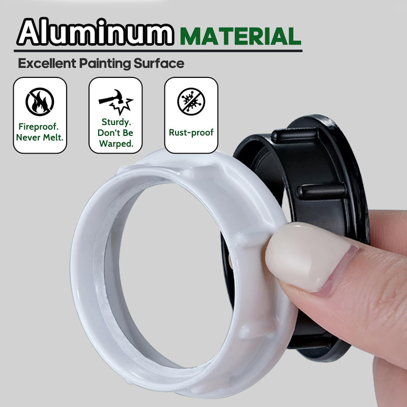 Light Socket Shade Rings,Aluminum Threaded Socket Ring for Medium Base E26 Sockets,Retaining Rings for Glass Lamp Shades/Light Fixtures (4-Pack White Color/For Thread Diameter 1-1/2 Inches) 1-1/2" White Aluminum