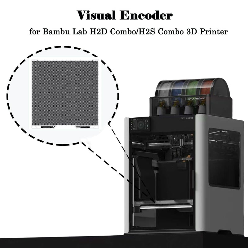 Bambu Lab H2C/H2D/H2S Printer Vision Encoder Calibration Board, Accuracy Improvement Calibration Tool, Suitable for Bambu Lab H2D Combo/H2S Combo 3D Printer