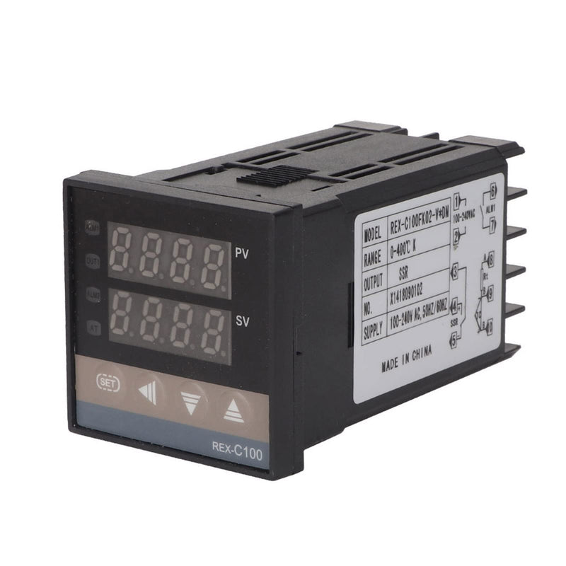 Oumefar 0 to 400°C REX-C100FK02-V*DN Max25A SSR Temperature Thermostat Controller Kit for Water Tanks