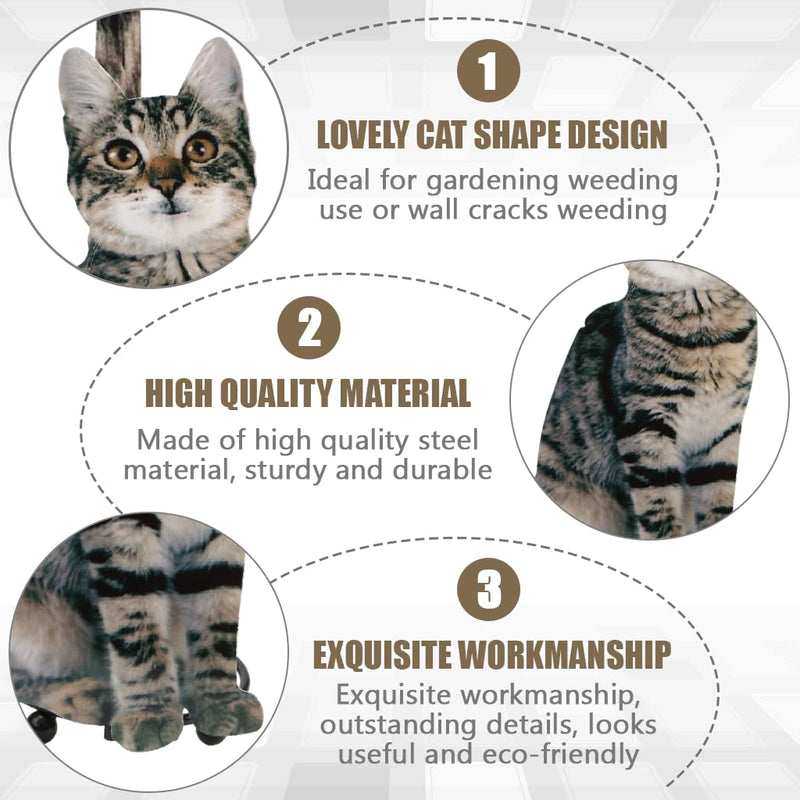 Cat Paper Towel Holder Countertop, Grey Design Stand Roll Organizer, Cat Shape Tissue Dispenser, Cute Grease Container for Modern Kitchen Table, Bathroom Toilet, Funny Decorative Themed Metal Storage