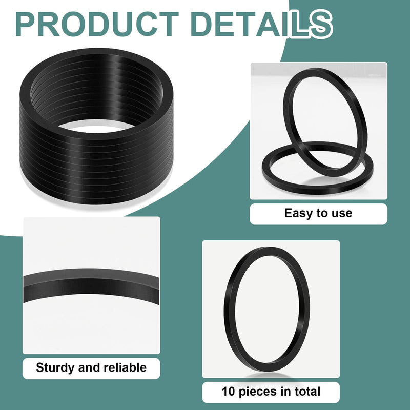 10 Pieces Compatible with Taco 007-007rp Rubber Flange Gasket Seal, Black