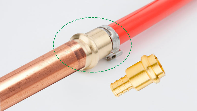 WHK 12 Pack 1/2" Press Propress x 1/2" PEX Adapter Crimp Fittings Brass Coupling Connect from Cooper to Pex B Pipe（Lead-Free,pro press copper to pex adapter 1/2) 1/2" Press x 1/2" Pex